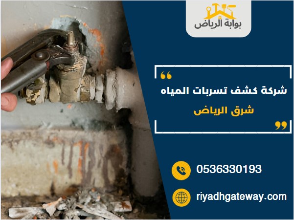 شركة كشف تسربات المياه شرق الرياض