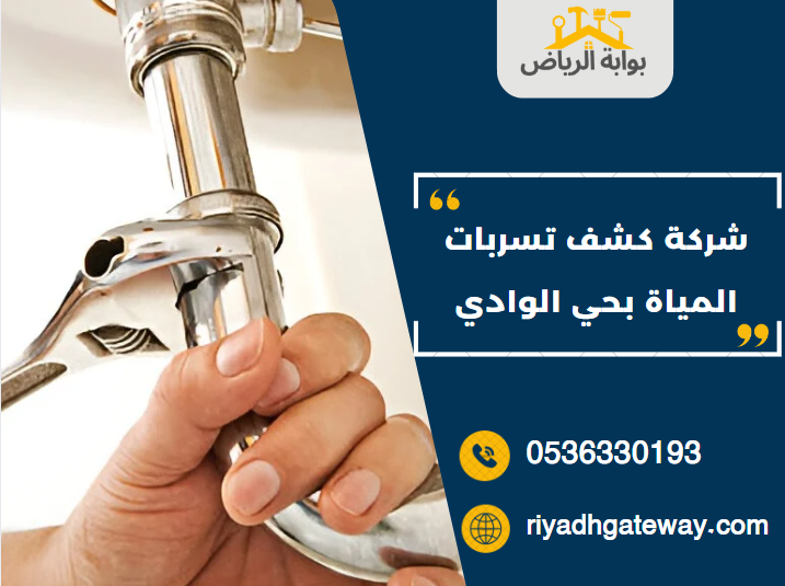 شركة كشف تسربات المياة بحي الوادي